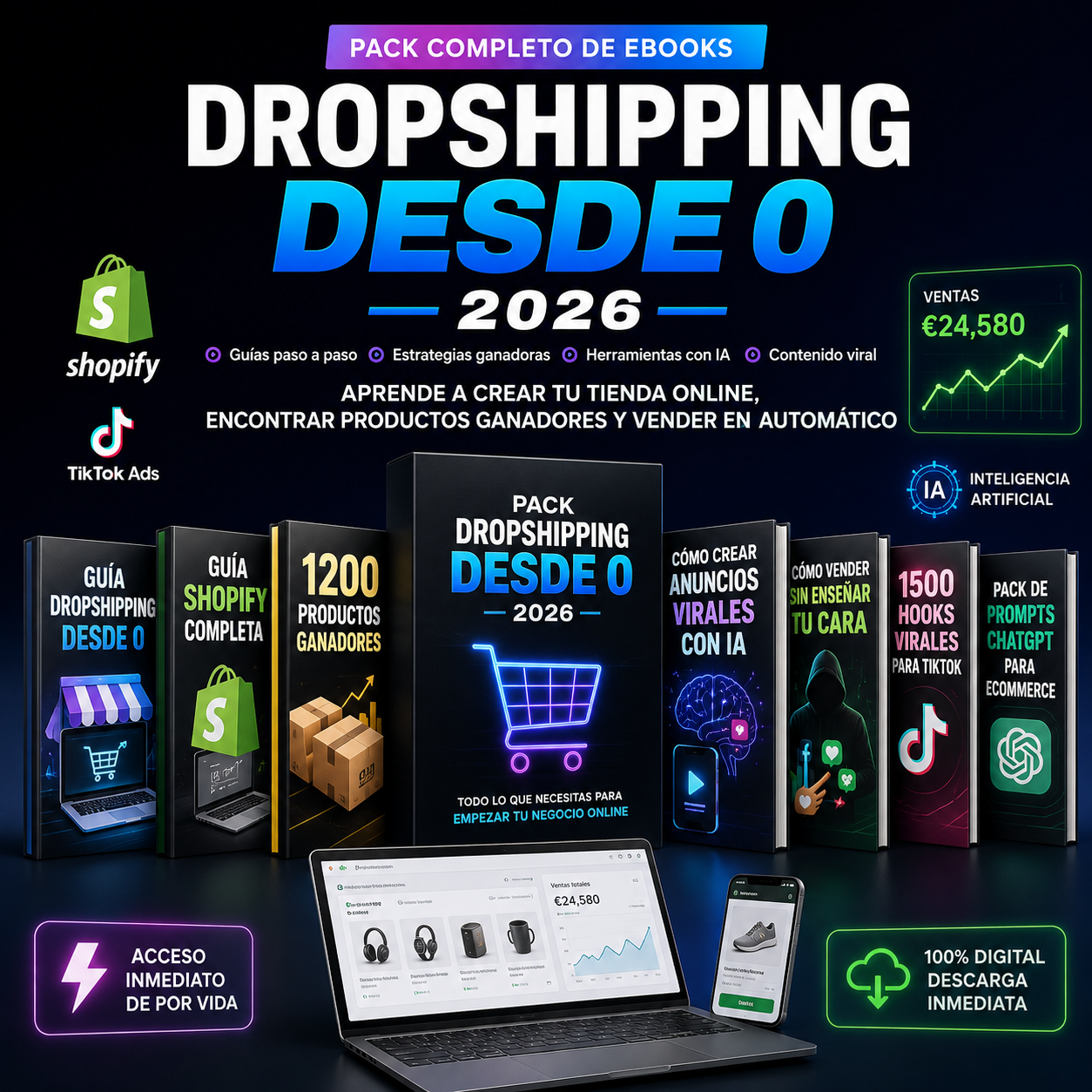 Pack Dropshipping desde 0 en 2026 – Guía completa para crear tu tienda online